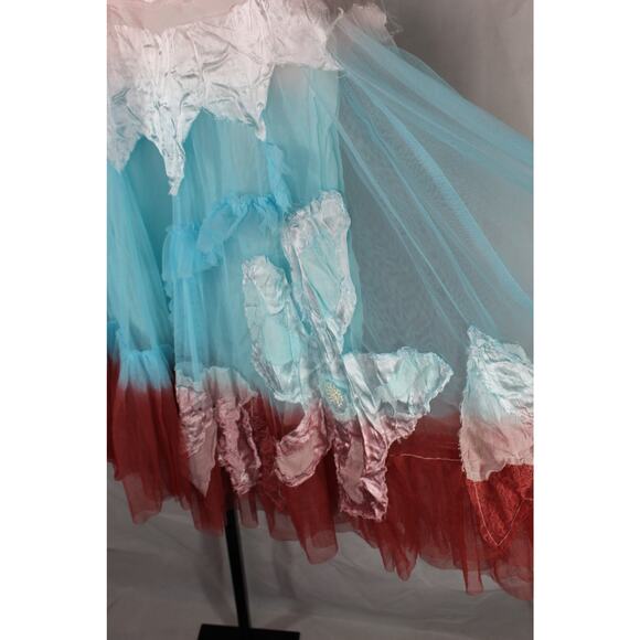 etc. Vintage 90's Deadstock Fairy Magical Asymmetrical Ombre Skirt Small - Picture 4 of 13